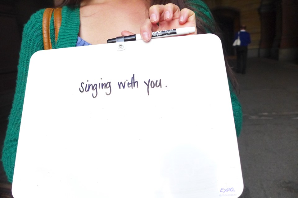 Philadelphia Becky and Sara (friends) close up of sign 2