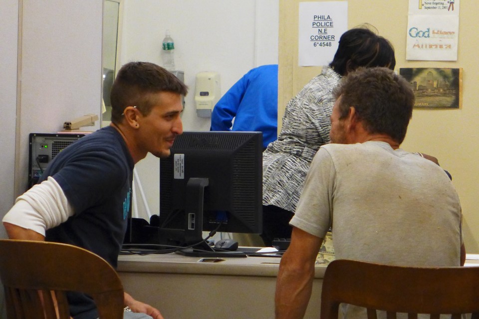 Philadelphia William and Paul smile applying for license