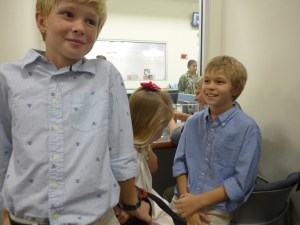 These brothers were excited for their moms...