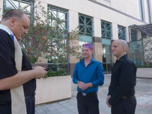 PB Mike and Armond wedding Rev CJ reads from phone amazing use!